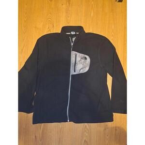 The North Face Fleece Jacket Mens XXL Black Gray Full Zip